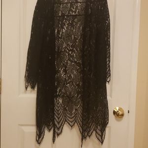 Black lace cardigan